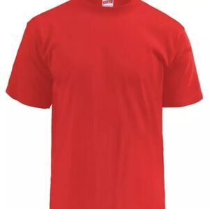 3 Pack Men's Big & Tall Plain Short Sleeved Red Tshirts